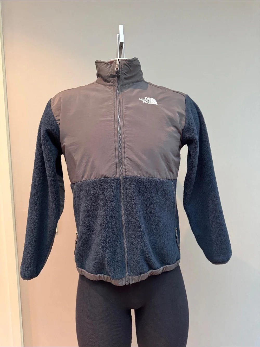 The North Face Boys XL 18/20 Denali Polartec Fleece Jacket Blue Gray Full Zip